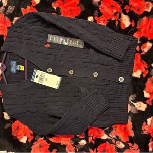 Polo by Ralph Lauren Men's Dark Blue Cardigan